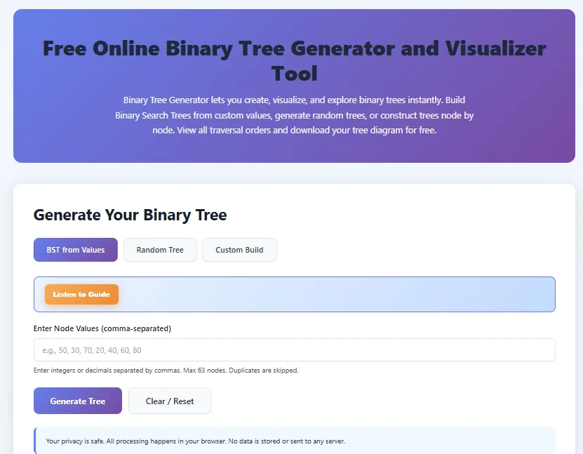 Binary Tree Generator