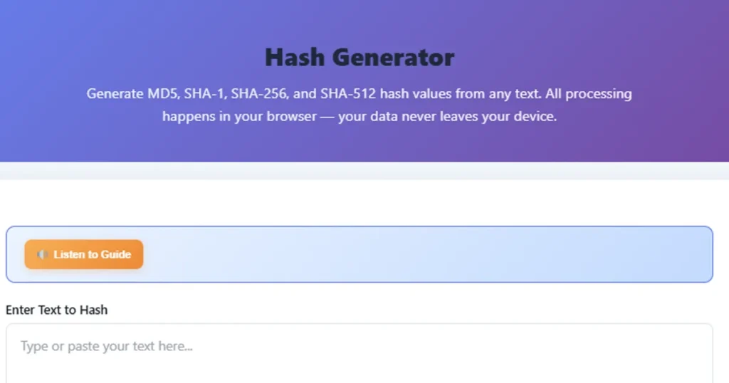 Hash Generator - Free Online Tool