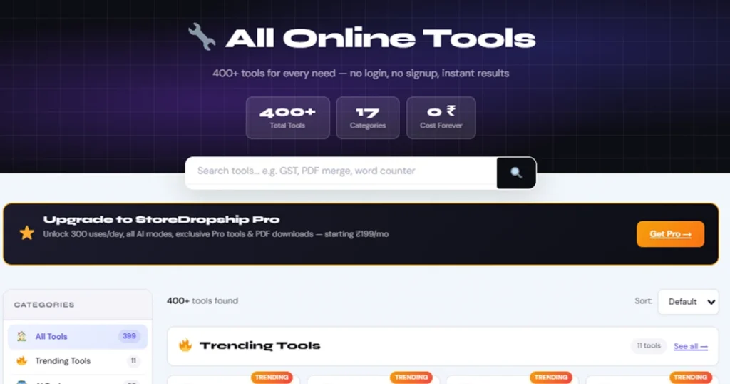 StoreDropship - Free Online Tools
